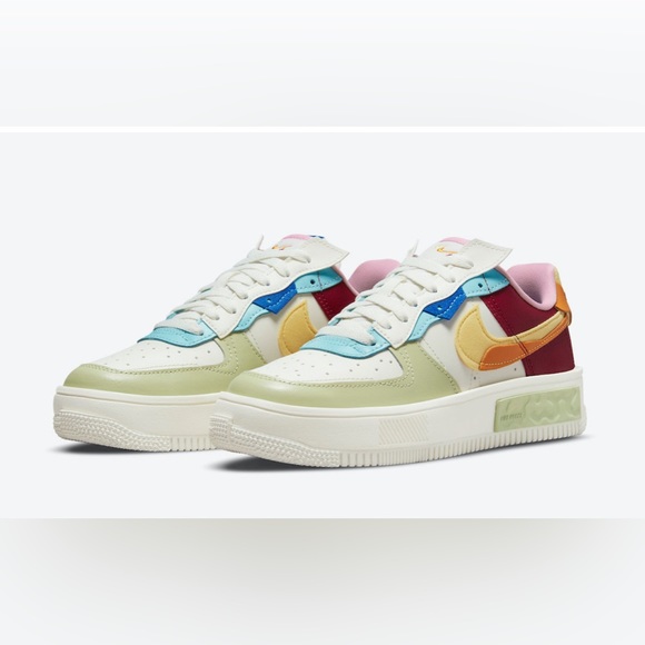 Nike Shoes - NWOB Nike Air Force 1 Fontanka W Sail, Saturn, Gold, Sunset, Pomegranate